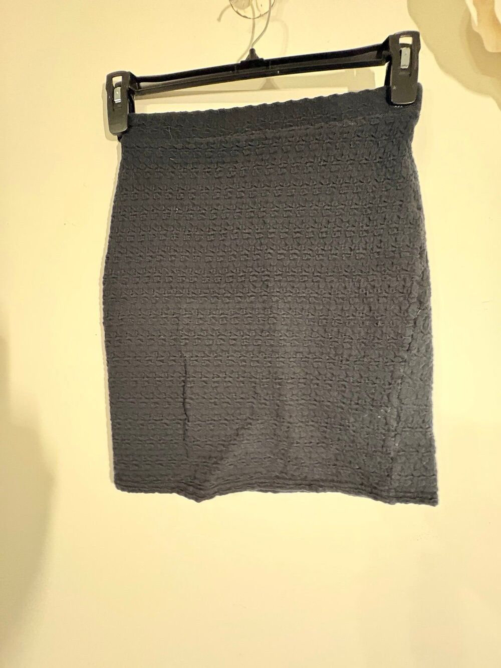Black stretch mini skirt